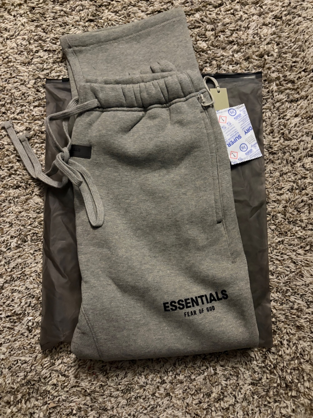 Size - XXS Essentials Fear of God Dark Oatmeal straight leg sweat pants.
